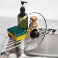thumbnail image 5 of Tomorotec Aqua Triangle Roll-Up Dish Drying Rack for Sink Corner - Small, Foldable, Stainless Steel, Multipurpose Kitchen Drainer Caddy, Trivet, Rustproof Organizer, Storage Shelf and Space Saver, 5 of 8