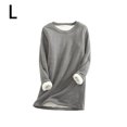thumbnail image 3 of Ropa interior térmica de mujer portátil Color sólido reutilizable reemplazo de manga larga invierno otoño caliente mantenimiento camiseta de Prendas para la parte del cuerpo Gris oscuro L Jumpingount AP013396-51, 3 of 6