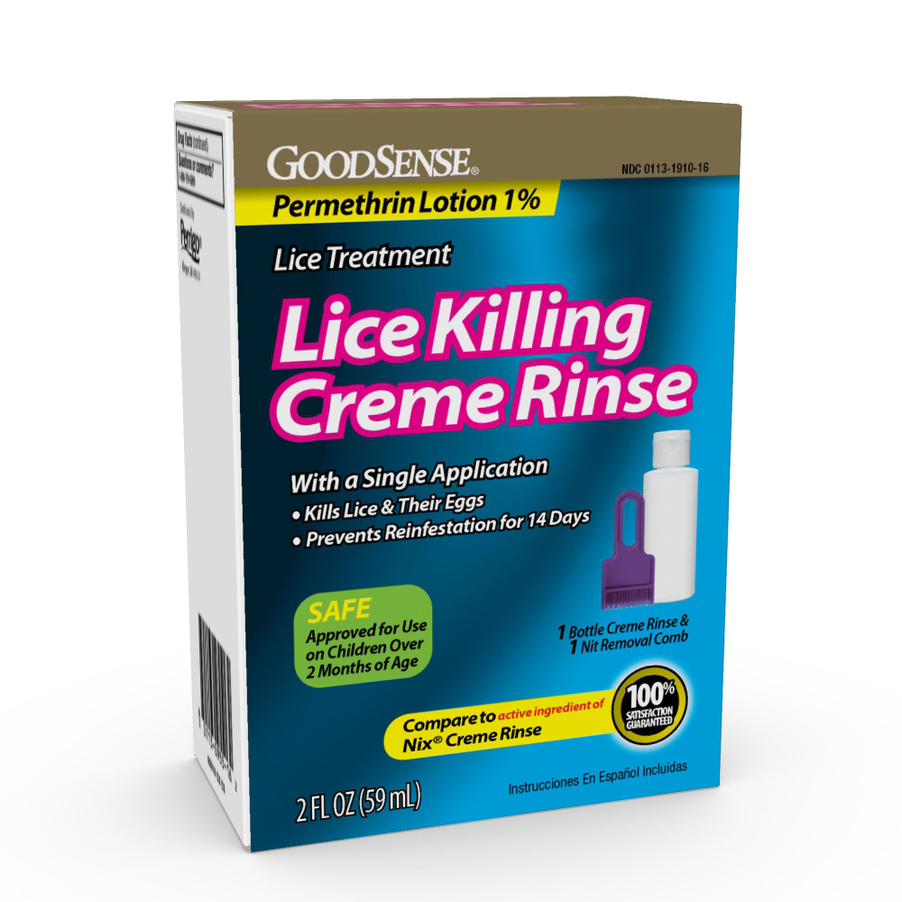 GoodSense Permethrin Lotion 1, Lice Treatment Creme Rinse; For Head