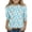 Light Blue, variant on Easter Kids 3/4 Length Sleeve Shirts Girls 2026 Festival Cute Funny Bunny Print Tunic Crew Neck Tees Tops Holiday Casual Cotton Clothes (Beige, 11-12 Years)