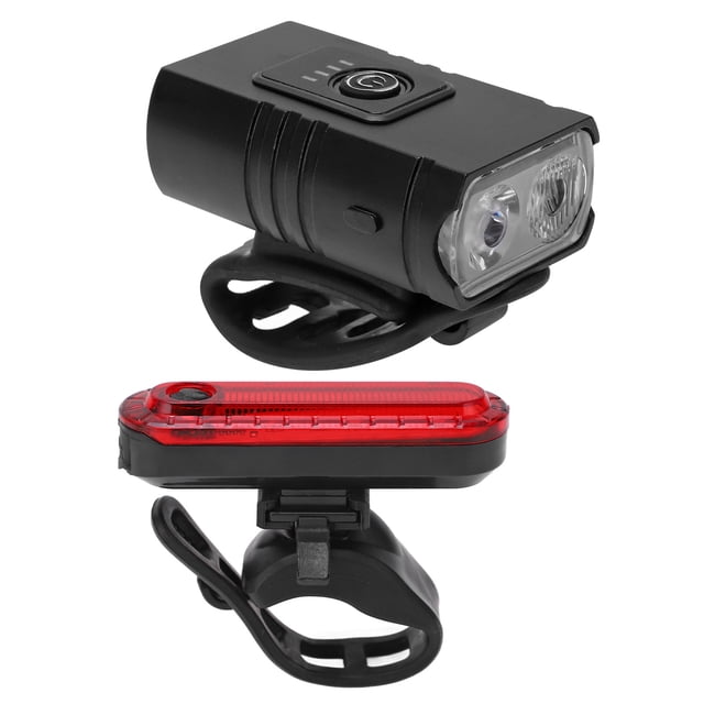 USB Rechargeable Bike Light Set, Impact Resistance Heat Dissipation Bike Lights Front And Rear IPX4 Waterproof For Emergency For Outdoor