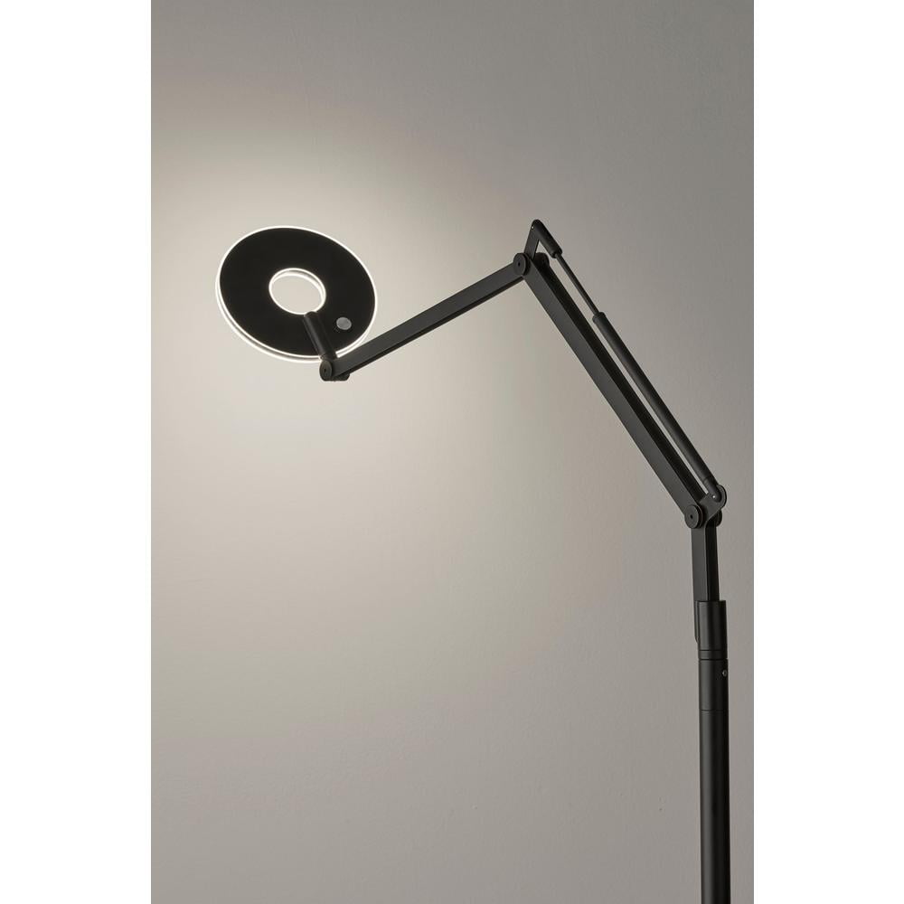Adesso® Gordon Adjustable LED Floor Lamp, 66-1/2"H, Black