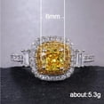 thumbnail image 3 of K-KED Gorgeous 925 Silver Filled,Gold,Wedding Ring Cubic Zircon Delicate Jewelry Gift Sz 6-10-8, 3 of 6
