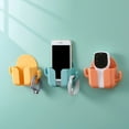 thumbnail image 3 of Wall Mount Phone Holder Self-Adhesive Wall Beside Organizer Storage Box Plastic Charging Phone Stand Remote Wall-Mounted Phone Brackets Holder for Bedroom, 3 of 8