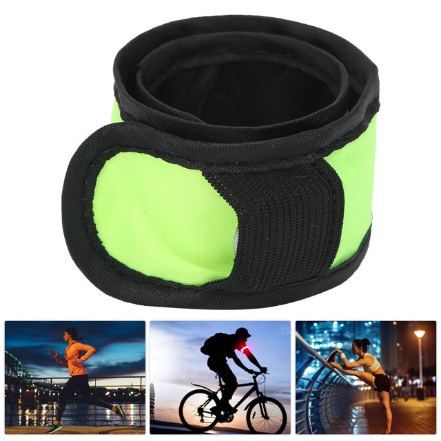 Brassard, Clignotant Réglable Éclairage Réfléchissant Brassard Fournitures de Fête pour la Course de Nuit pour l'Extérieur pour les Femmes Hommes Bleu, Blanc, Jaune