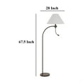 thumbnail image 5 of Ashy 68 Inch Floor Lamp, Gooseneck LED, White Shade, Black Arc Pole, 5 of 7