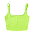 thumbnail image 5 of Women Tank Vest Crop Top Solid Deep O Neck T-Shirt Summer Beach Sleeveless Sports Top, 5 of 6