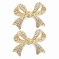 thumbnail image 1 of Pin de broche con lazo de strass, 2 piezas de elegante broche de cristal brillante, pin de lazo vintage, pin de solapa de moda para mujeres, regalo de joyería para bodas y fiestas., 1 of 7
