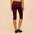 thumbnail image 5 of LIIPEE Womens Leggings Casual Solid Color Slim-Leg Cropped Low Legging Female Tight Seamless Waistband Comfortable Hip-Lifting Breathable Soft Daily Yoga Pants With Pockets,M, 5 of 6