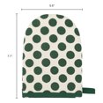 thumbnail image 6 of Unique Bargains Oven Mitts Heat Resistant Cooking Gloves Green Polka Dots 7.1x5.5inch, 6 of 6