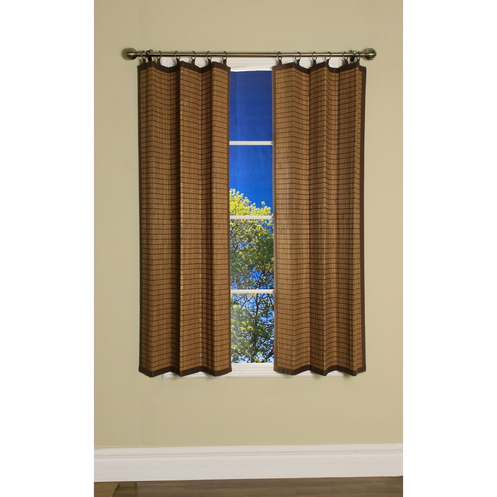 Versailles' Bamboo Wood Curtain Ring Top Panel (40in x 63in)