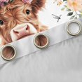 thumbnail image 4 of Manfei Kawaii Highland Cattle Black Out Curtains, Fashion Brown Cow Print Curtains Pack of 2 (42x63 Each), Romantic Rose Floral Bedroom Curtains, Curtains and Drapes Decor, 4 of 6