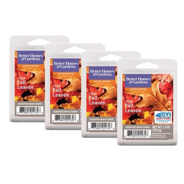 Better Homes & Gardens 2.5 oz Crisp Fall Leaves Scented Wax Melts, 4