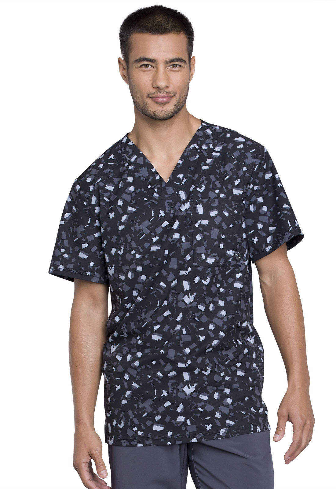 Cherokee Infinity Men Medical Scrubs Top VNeck Plus Size CK902, 3XL