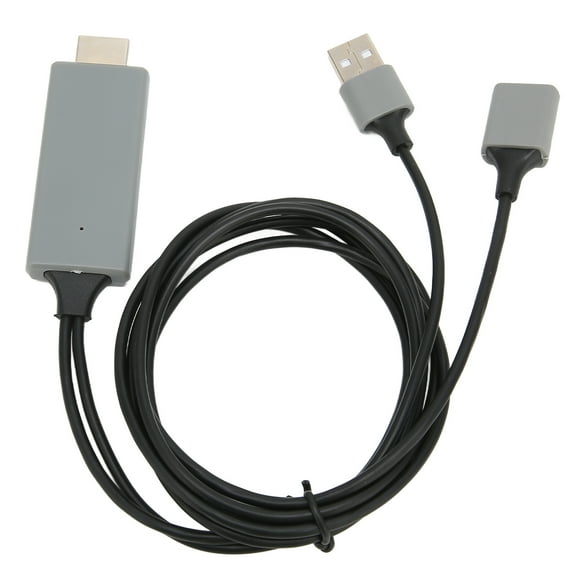Connecteur d'Écran de Synchronisation Av Numérique Adaptateur de Câble HDTV 1080P Interface Multimédia HD Adaptateur de Câble pour TV Moniteur Projecteur Noir