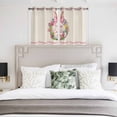 thumbnail image 3 of Happy Easter Kitchen Curtains Window Panels, Rabbits Bows Spring Tulips Eggs Retro Insulated Window Treatment Curtain, Grommet Curtains for Bedroom/Living Room/Bathroom, 2 Piece 52"Wx45"L, 3 of 8