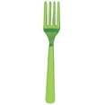 thumbnail image 2 of Amscan Premium Plastic disposable-forks, 9 x 4.4 x 1.2, Kiwi, 2 of 2