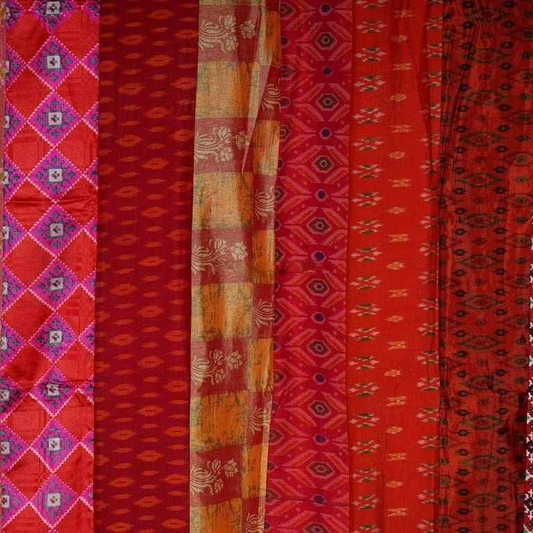 Silk Pachwork Curtain インドサリー #A22 シングル 【公式通販】