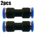 thumbnail image 1 of 2pc 6MM OD Tube Pneumatic Straight Union Connector, Push To Connect Air Fitting, 1 of 1