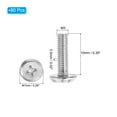 thumbnail image 2 of Uxcell Round Head Phillips Screws, 80 Pack M3-0.5 x 10mm 304 Stainless Steel 18-8 Full Thread, 2 of 7