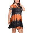 thumbnail image 3 of EQWLJWE Robes pour Femmes Été Ample Décontracté Grande Taille Confortable Col Rond Imprimé Fleuri Bretelles à Franges Robe de Soirée, 3 of 5