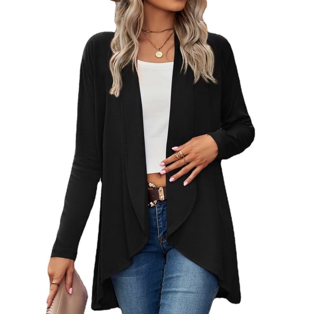 Parte Superior Abierta, Cárdigan De Manga Larga Suelto De Manga Larga Casual De Moda Para Viajes Para Mujer ANGGREK Otros