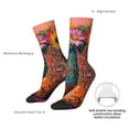 thumbnail image 4 of Picia Cowboy Boots With Flowers Print Athletic Socks for Men & Women – Cushioned Moisture-Wicking Crew Socks for Sports, Running, and Training, Soft & Breathable Size 5-11, 4 of 6