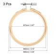 thumbnail image 2 of Unique Bargains 3' Round Bamboo Embroidery Hoop Circle Cross-Stitch Ring, 3 Pack, 2 of 5
