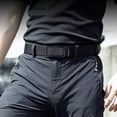 thumbnail image 4 of Men Belt Decorative High Strength Thicken Automatic Buckle Solid Color Canvas Fix Pants Training Anti-slip Men Waist Belt Men Clothes Accessory, 4 of 8