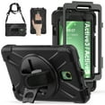 thumbnail image 2 of XYX Case for Samsung Galaxy Tab Active5 8 inch (SM-X300/SM-X306B) with 360 Degree Rotating, Hand Strap, Shoulder Strap, Black, 2 of 7