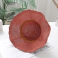 thumbnail image 4 of PIKADINGNIS Handmade Crochet Floppy Top Summer Hats Collapsible Dome Bucket Hat Hollow Out Solid Color Beach Caps Simplicity Soft Women Hat, 4 of 6