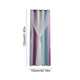 thumbnail image 3 of Topukaiba Blackout Curtains with Sheer Overlay Mix and Match Double Layer Thermal Insulated Window Panels 52 inch for Living Room Bedroom Drapes with Grommet Top,52"x40",Multicolor-D, 3 of 6