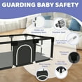 thumbnail image 4 of Baby Playpen, HDJ 71 inch Extra Large Baby Play Yard with Soft Breathable Mesh, Play Fence for Infant and Toddlers, Anti-Slip Base, Black, 4 of 8