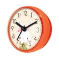 thumbnail image 4 of Reloj de pared para ducha redondo, antivaho, compacto, con ventosa, impermeable para baño. naranja, 4 of 9