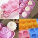 thumbnail image 5 of 3 PiecesPink,Blue,OrangeSilicone Cake Molds, 12 Cavities Fondant Mold Flower Shapes Nonstick Kitchen Pans Ice Cube Trays for Making Candy Chocolate Mu, 5 of 5