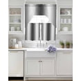 thumbnail image 3 of Dark Grey White Swag Curtains for Living Room/Bedroom Windows, Farmhouse Ombre Color Modern Simple Kitchen Curtains and Valances Set 36 Inch Length, Light Filtering Swags Valance Curtain Panels, 3 of 5