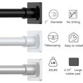 thumbnail image 4 of Tension Shower Curtain Rod - es Shower Rod Tension Mounted No Drill Shower Curtain Rods Spring Tension Rod Adjustable Tension Curtain Rod for Windows Bathroom, 4 of 6