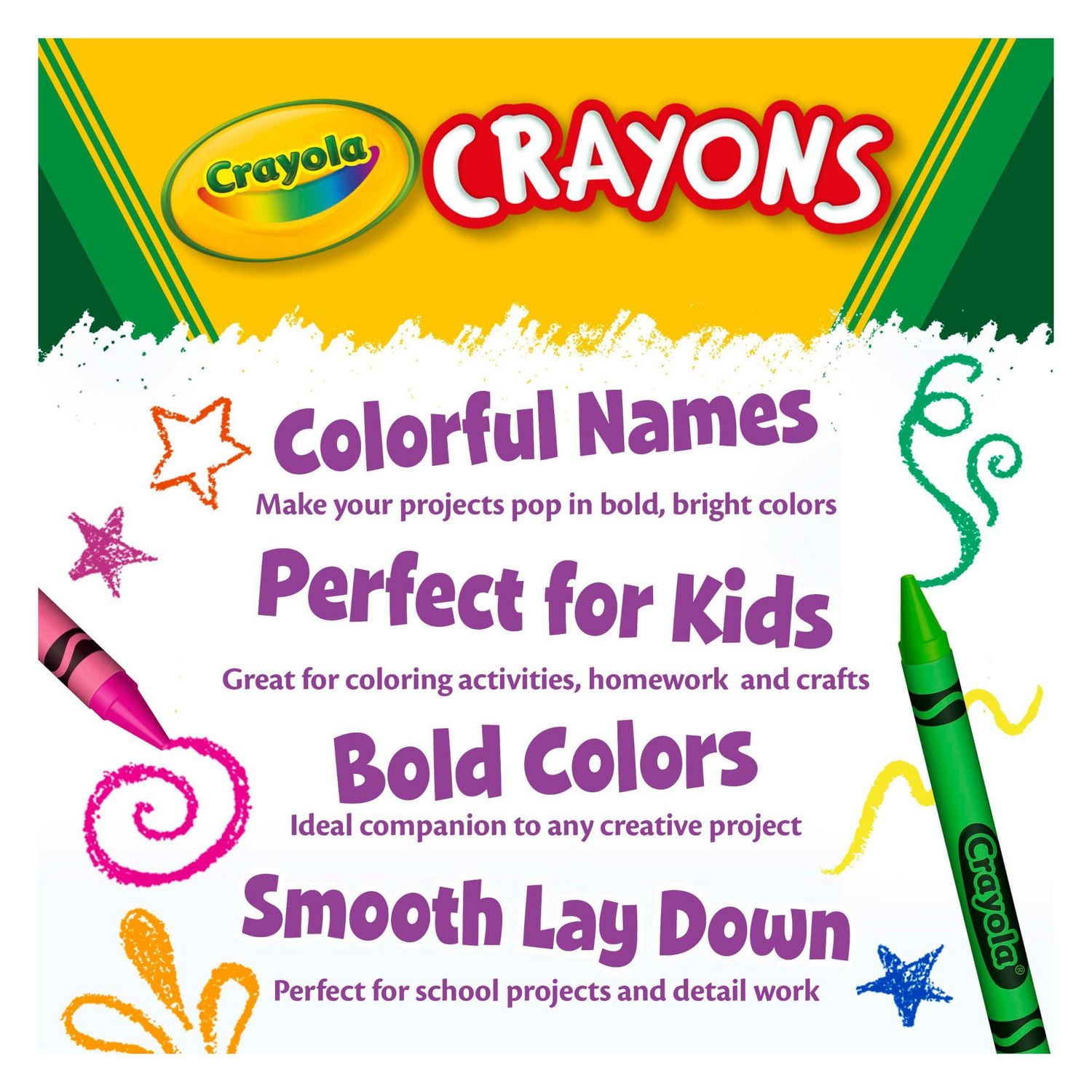 Crayola Crayons, 64 Count, 64 colourful crayons