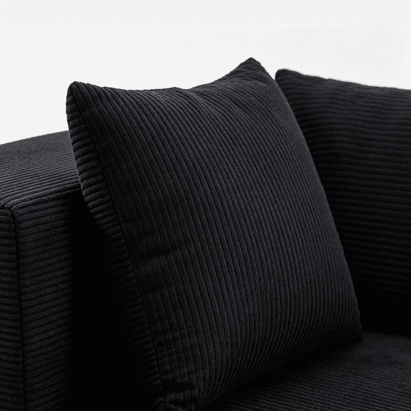 105" Cloud Modular Sectional Sofa with L-Shape Chaise, Plush Corduroy Fabric, No Assembly Required
