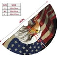 thumbnail image 5 of Farmhouse USA Flag Patriotic Star Eagle July 4th 36 Inch Christmas Tree Skirt Carpet Mat Funny Party Soft Cover Mat Decor Supplies for Xmas Halloween Decorations Occasion Farmhouse, 5 of 6