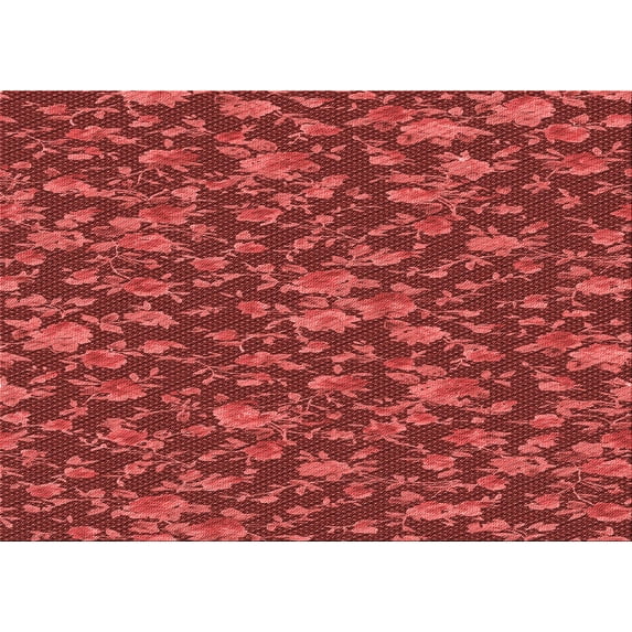 Ahgly Company Machine Washable Indoor Rectangle Transitional Red Area Rugs, 2' x 3'