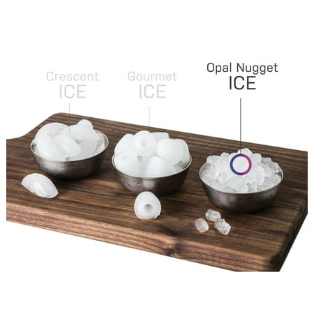 GE Profile - Opal 2.0 38-lb. Portable Ice maker with Nugget Ice Production, Side Tank, and Built-in WiFi - Black Stainless Steel