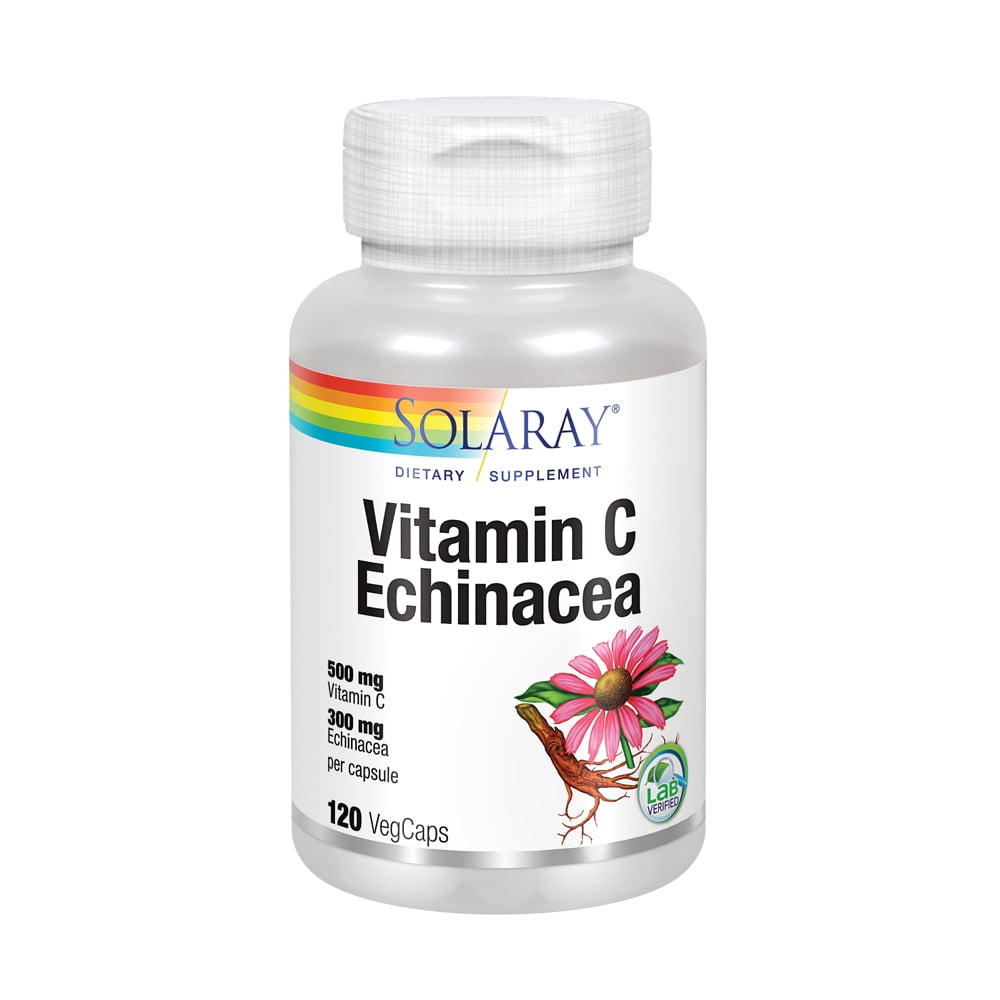 Solaray Vitamin C & Echinacea Root Healthy Immune System Support w