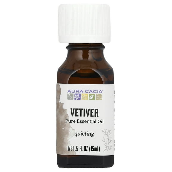 Aura Cacia Vetiver Essential Oil .5 oz.