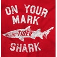thumbnail image 2 of On Your Mark Tiger Shark Swimming Plus Size Crewneck Graphic Tee Shirt Brisco Brands 4X, 2 of 5