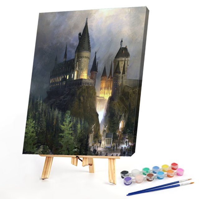 Castillo lienzo pintado pintura al óleo por números 40x50cm pared arte moderno dormitorio decoración Likrtyny decoración de arte