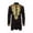 A-Black337, variant on XIAOCHA Men's Embroidered Tunic Mandarin Neck Long Sleeve Top Comfortable Ethnic Formal Shirt