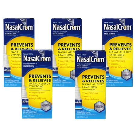 NasalCrom Nasal Allergy Symptom Controller Spray - 0.88 oz, Pack of 5