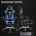 GTRACING Gaming Chair with Footrest and Ergonomic Lumbar Massage Pillow