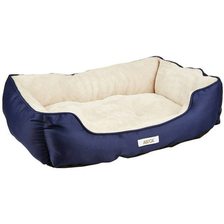 ASPCA Striped Cuddler Dog & Cat Pet Bed, Medium, 28